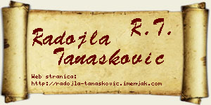 Radojla Tanasković vizit kartica